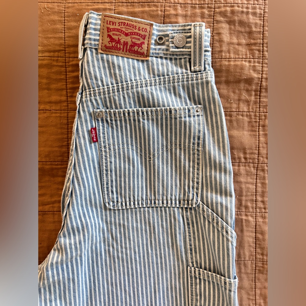 Levi's Striped Denim adjustable waist band pants